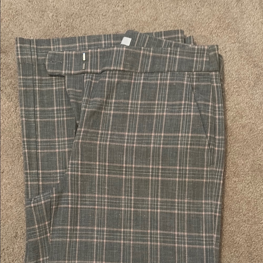 Plaid Gray and Pink Pants